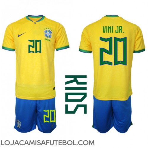 Camisa de Futebol Brasil Vinicius Junior #20 Equipamento Principal